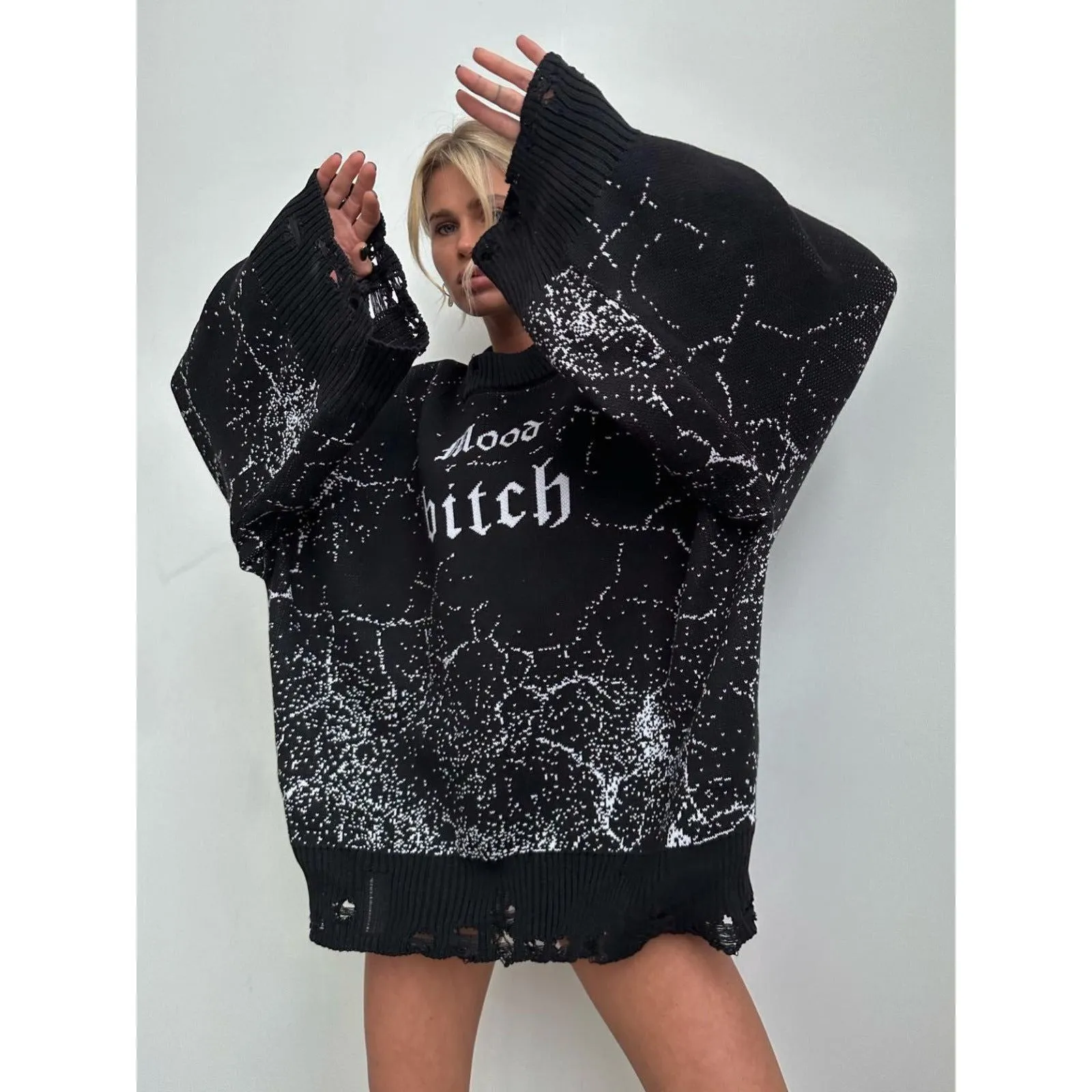 Streetwear Knitted Pullover Sweater