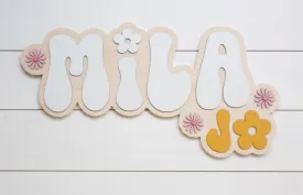 Sugar   Maple Personalized Bubble Wood Sign | Groovy