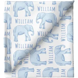 Sugar   Maple Personalized Stretchy Blanket | Elephant