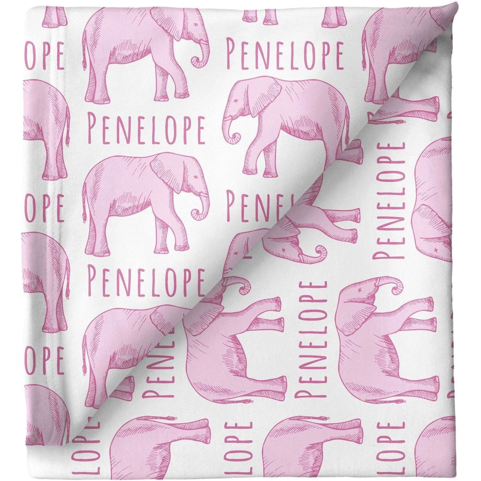 Sugar   Maple Personalized Stretchy Blanket | Elephant