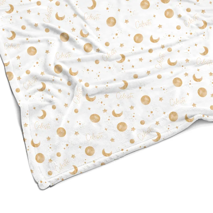 Sugar   Maple Plush Minky Fleece Personalized Blanket | Among the Stars