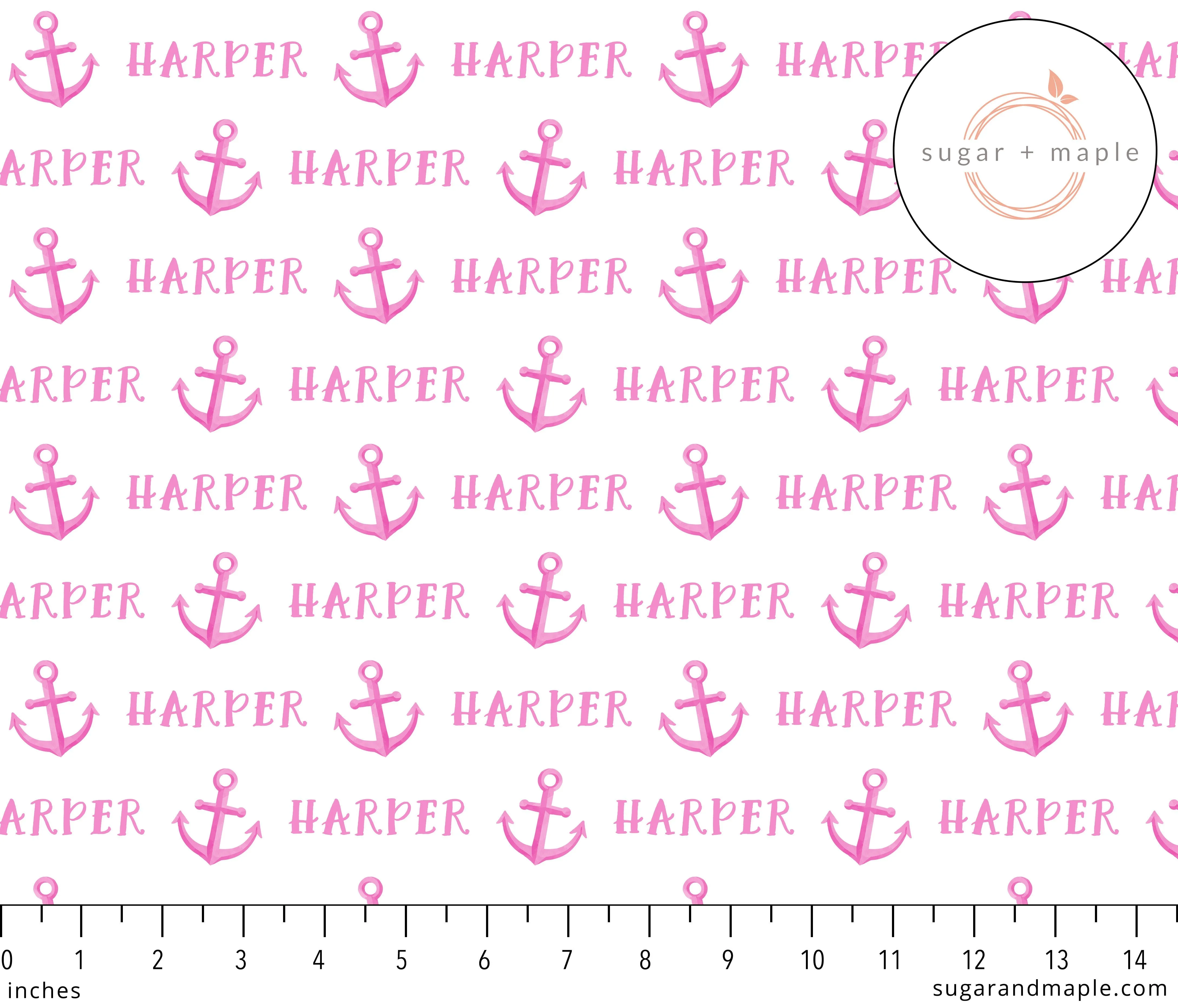 Sugar   Maple Plush Minky Fleece Personalized Blanket | Anchor