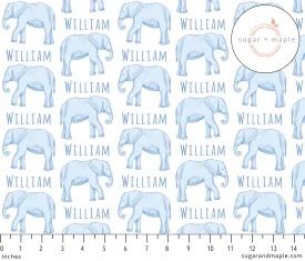 Sugar   Maple Plush Minky Fleece Personalized Blanket | Elephant