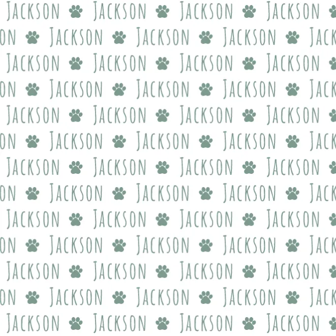 Sugar   Maple Plush Minky Fleece Personalized Blanket | Paw Icon Repeating Name