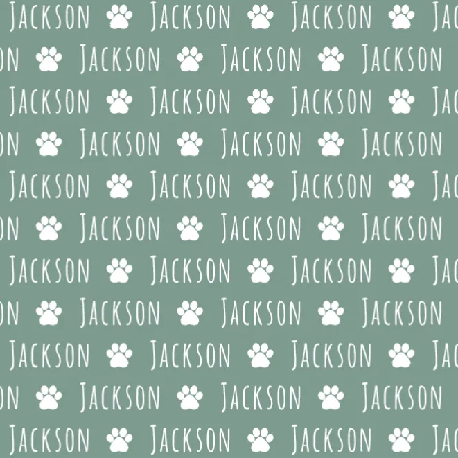 Sugar   Maple Plush Minky Fleece Personalized Blanket | Paw Icon Repeating Name
