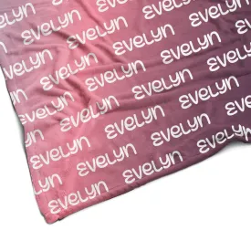 Sugar   Maple Plush Minky Fleece Personalized Blanket | Princess Ombre