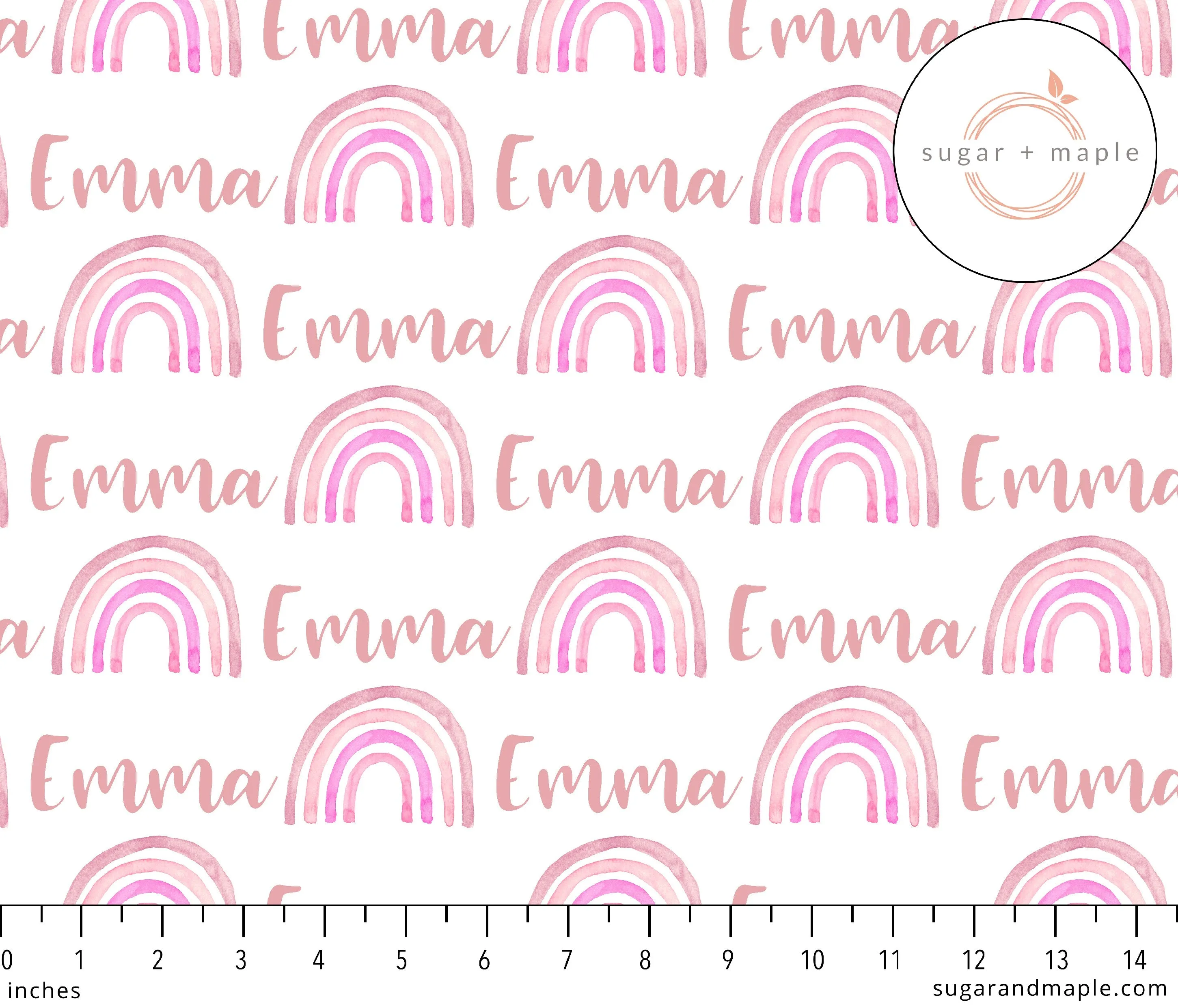 Sugar   Maple Plush Minky Fleece Personalized Blanket | Rainbow