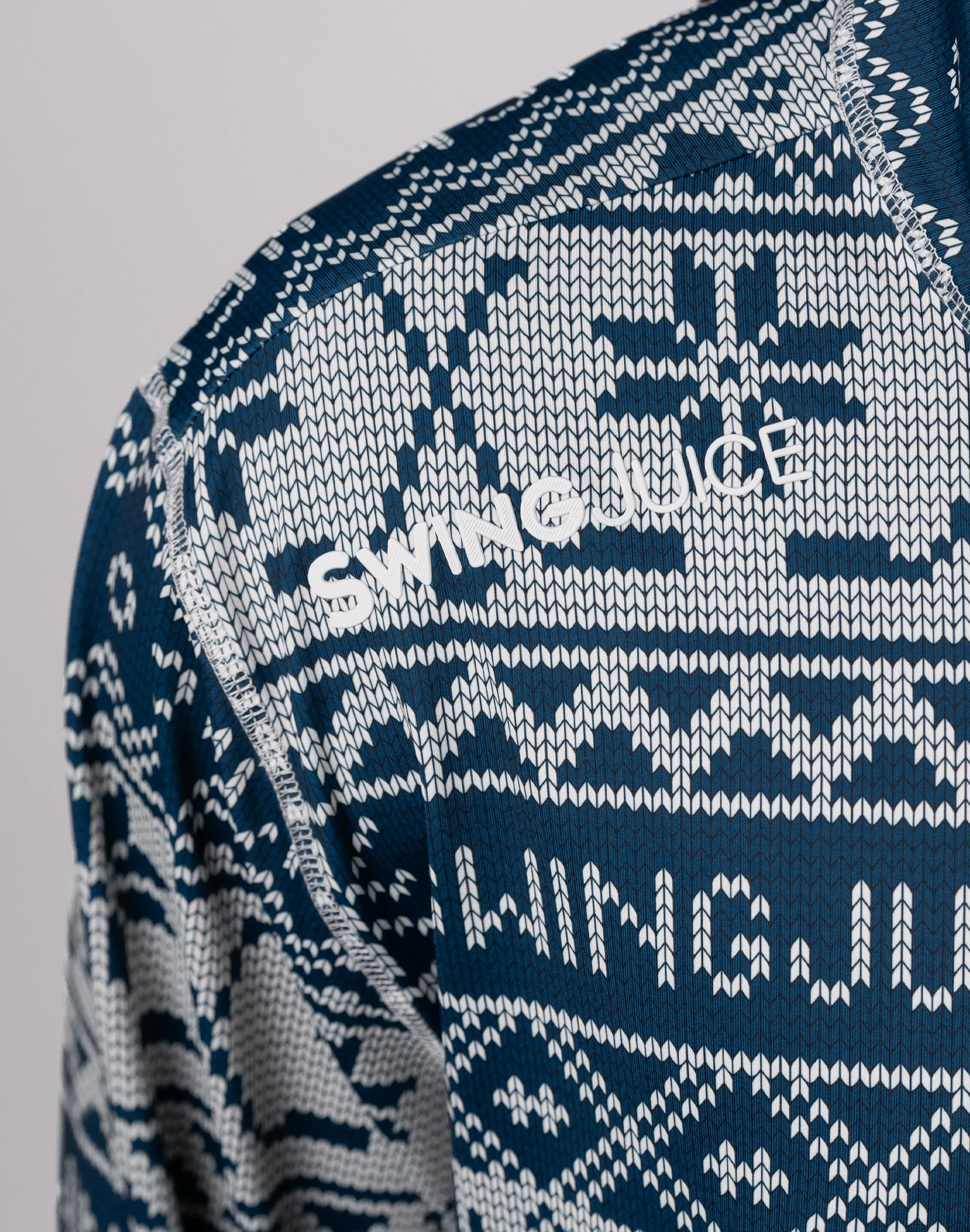 SwingJuice Hockey Puck Yeah Fairisle Men's Quarter Zip