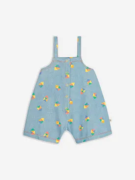 The Bonnie Mob  Boys Mako  Dungaree Romper in Blue