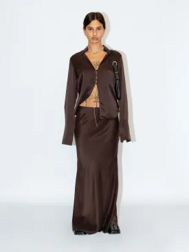 The Lair Apparel Greta Ankle Skirt Merlot