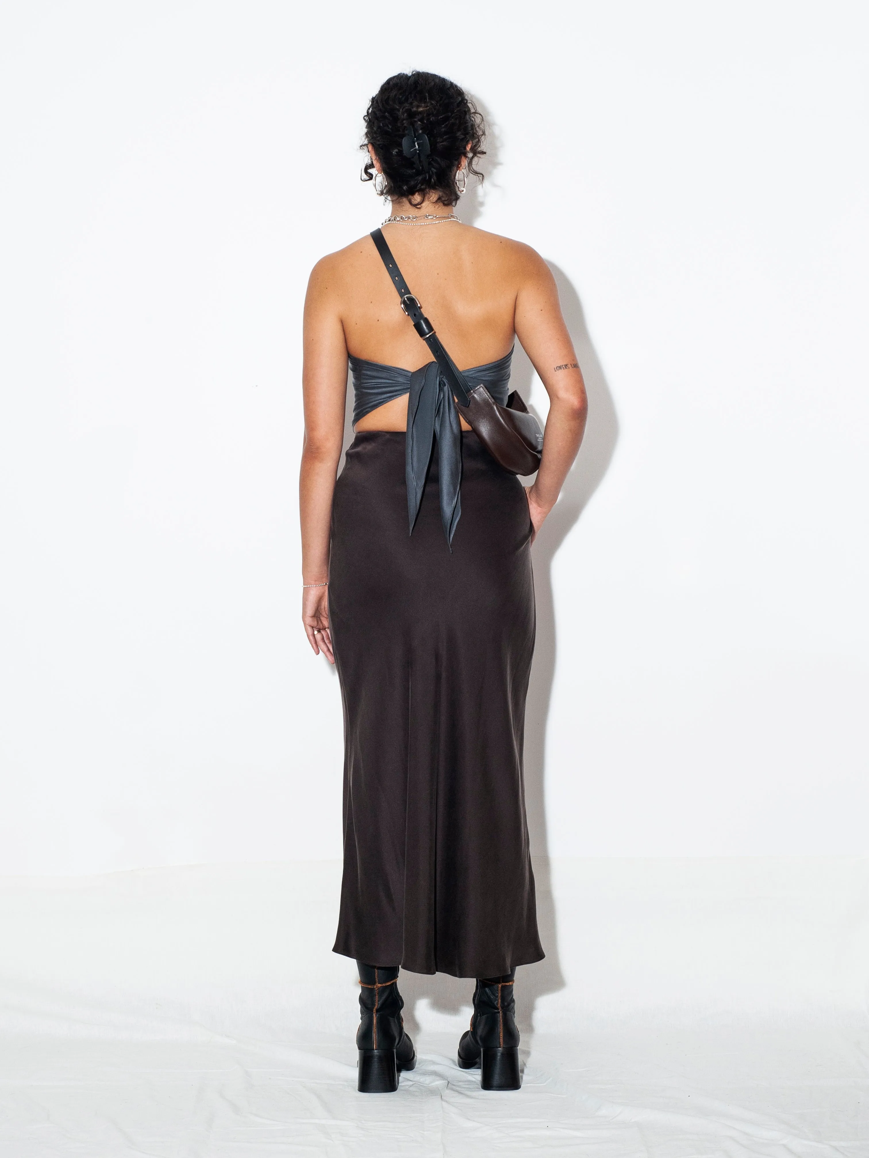 The Lair Apparel Greta Ankle Skirt Merlot