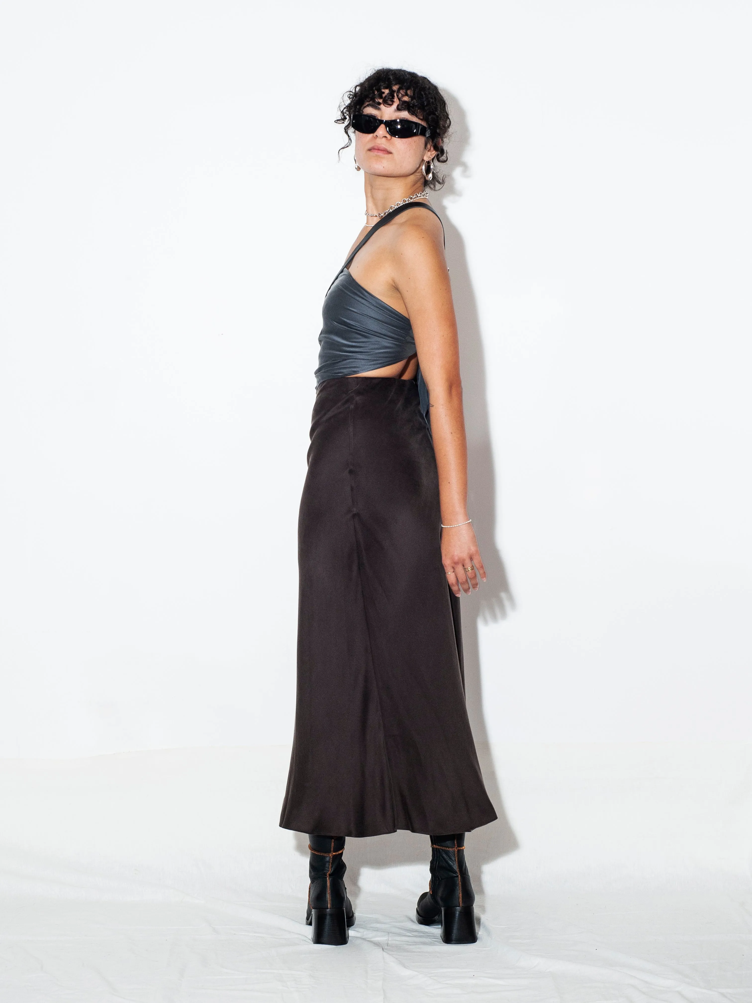 The Lair Apparel Greta Ankle Skirt Merlot