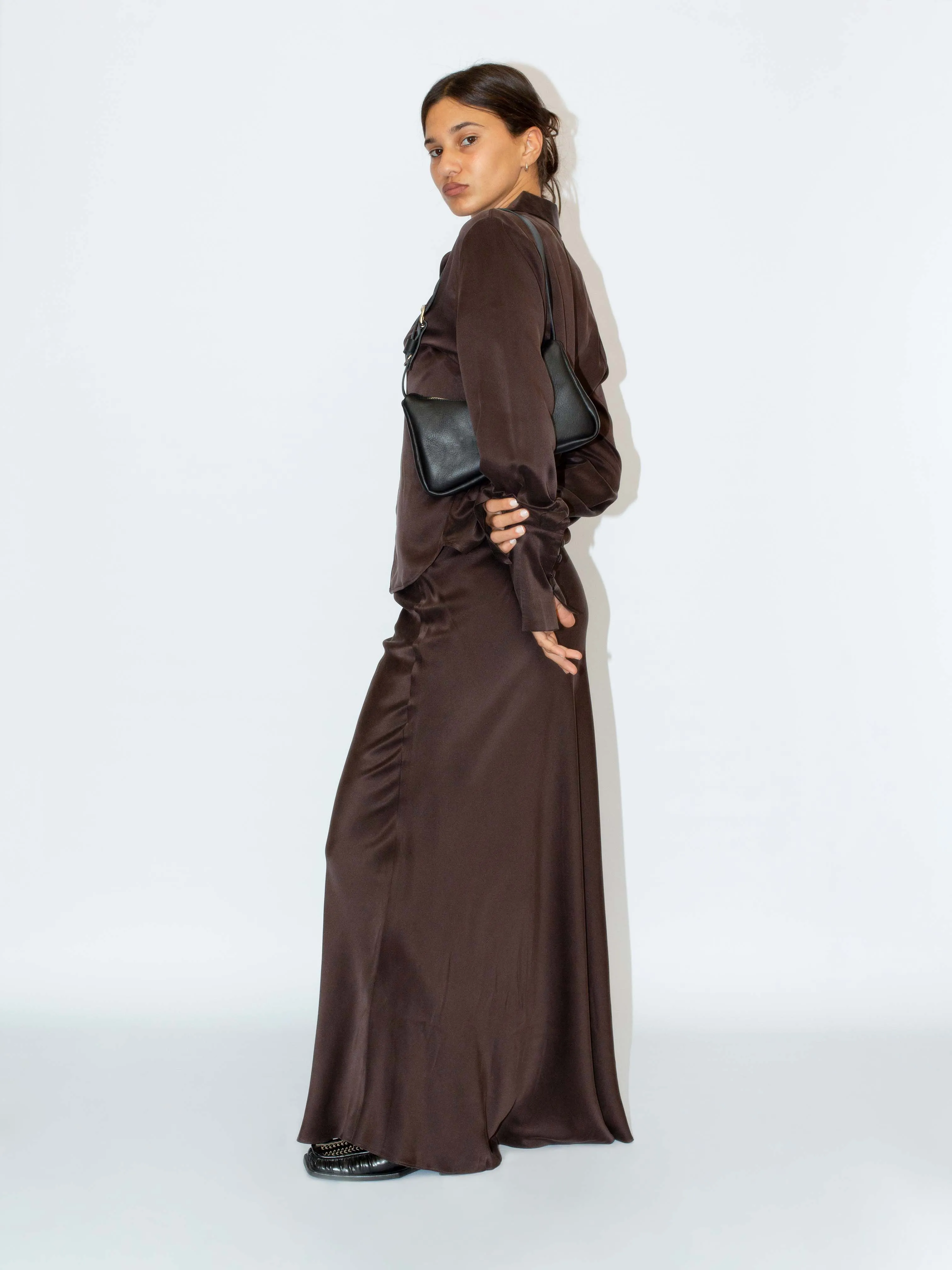 The Lair Apparel Greta Ankle Skirt Merlot