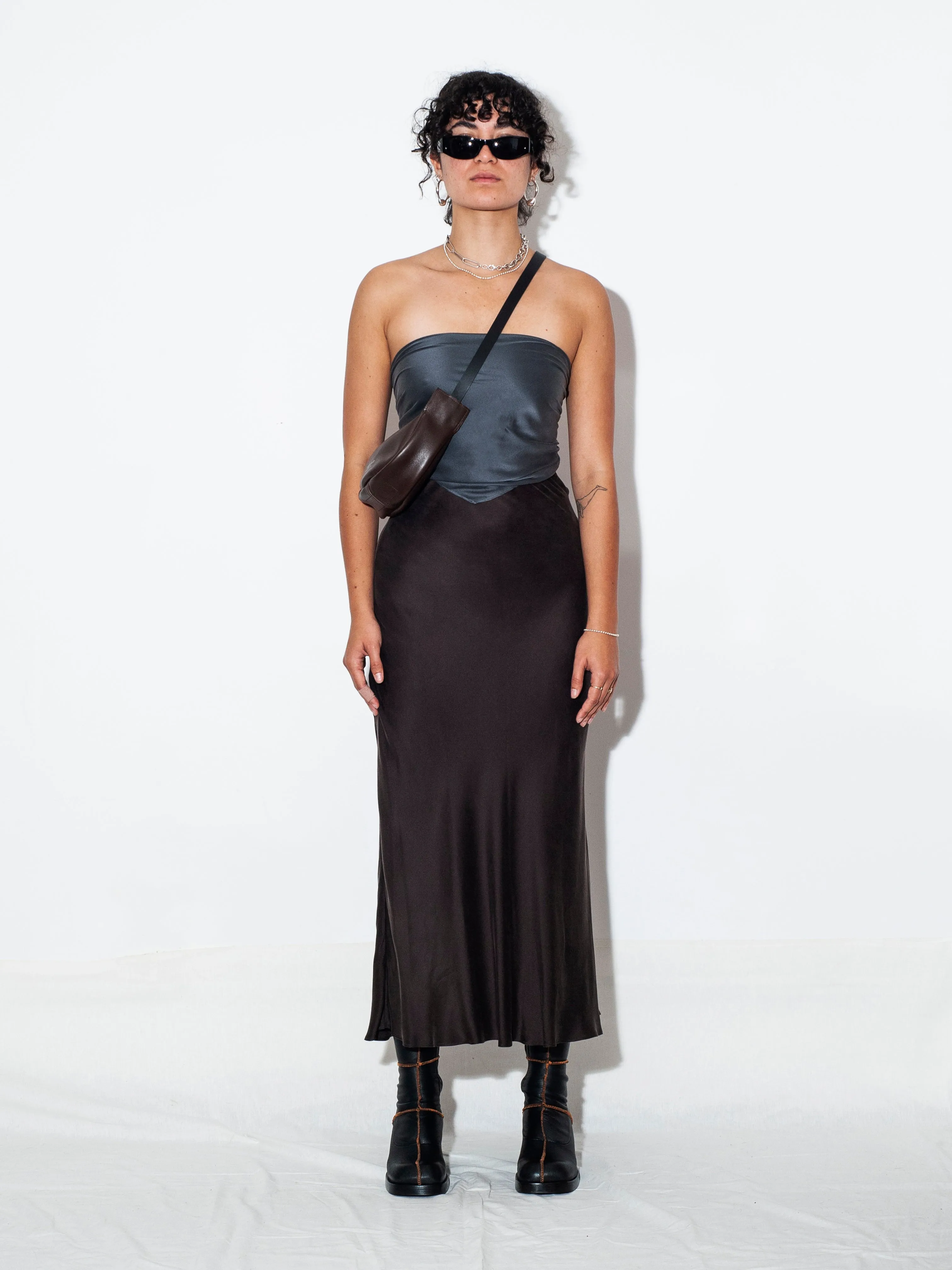 The Lair Apparel Greta Ankle Skirt Merlot