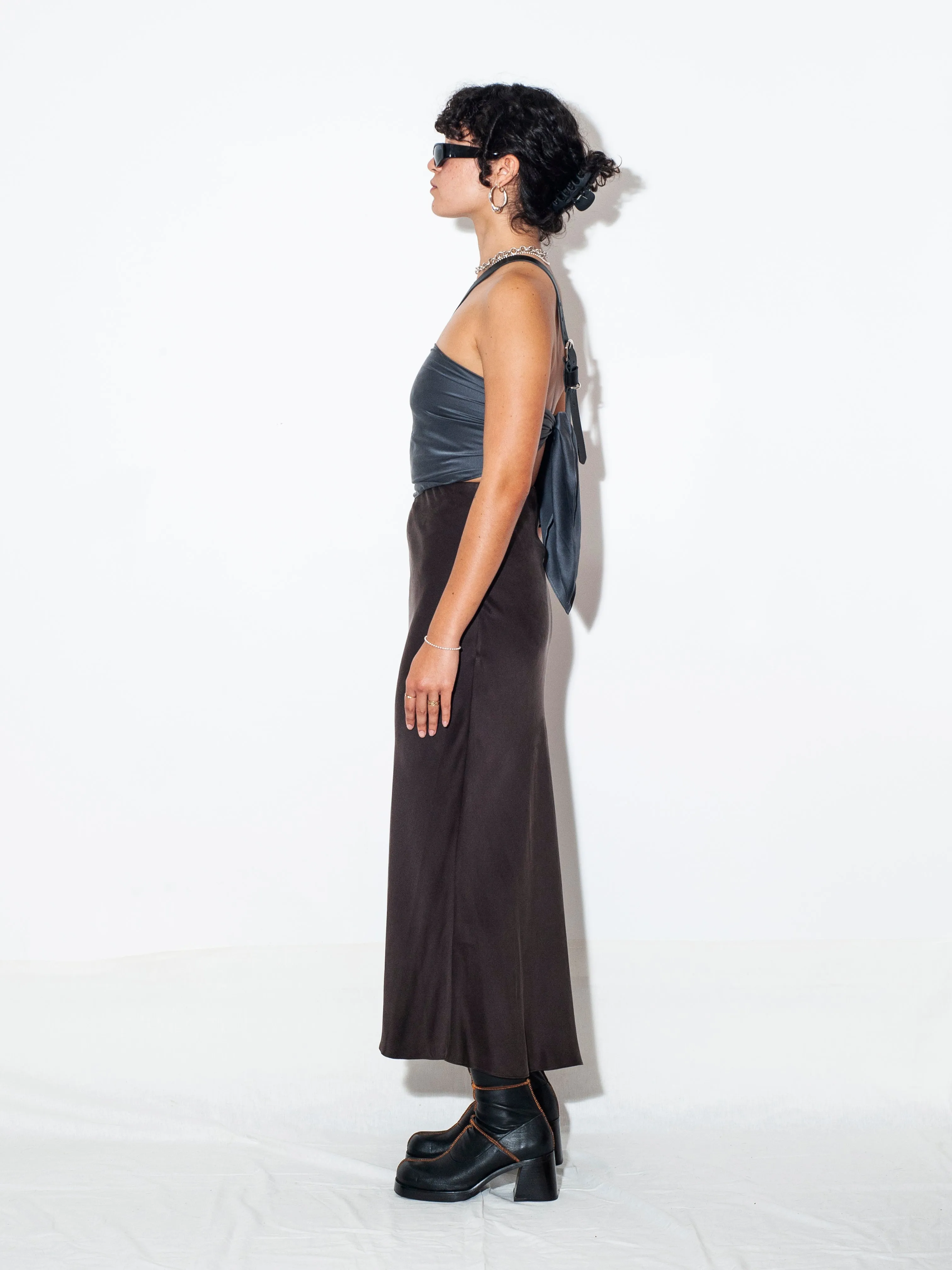 The Lair Apparel Greta Ankle Skirt Merlot
