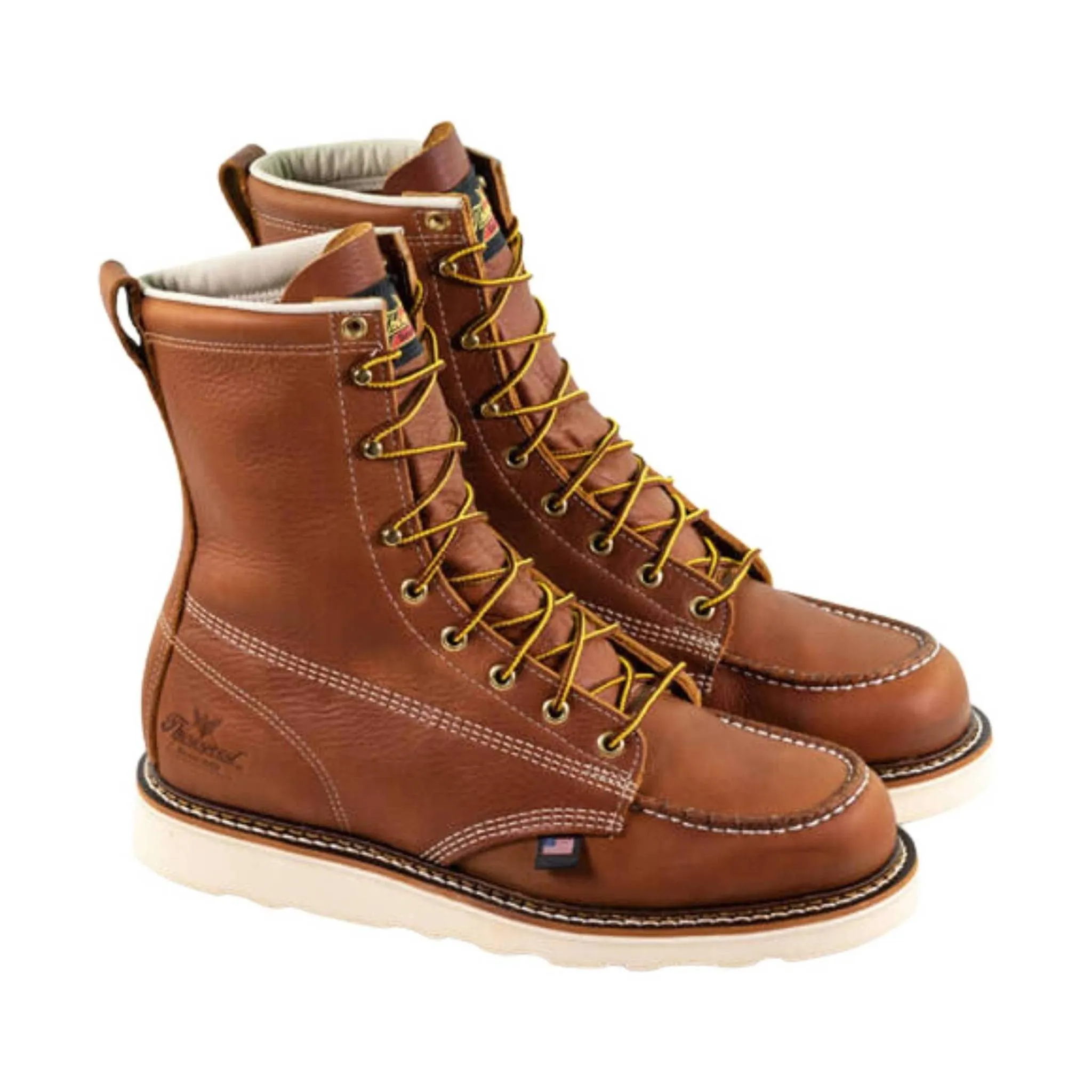 Thorogood Men's American Heritage 8 Inch Moc Soft Toe Work Boot - Tobacco