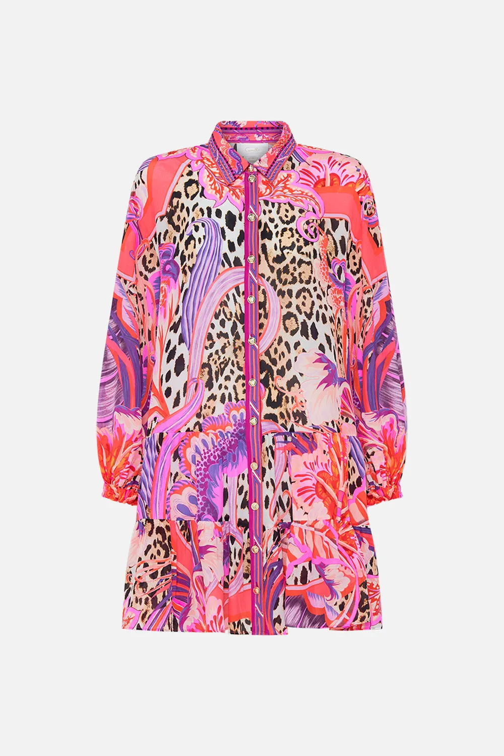 TIERED SHIRT DRESS VIOLA VINTAGE