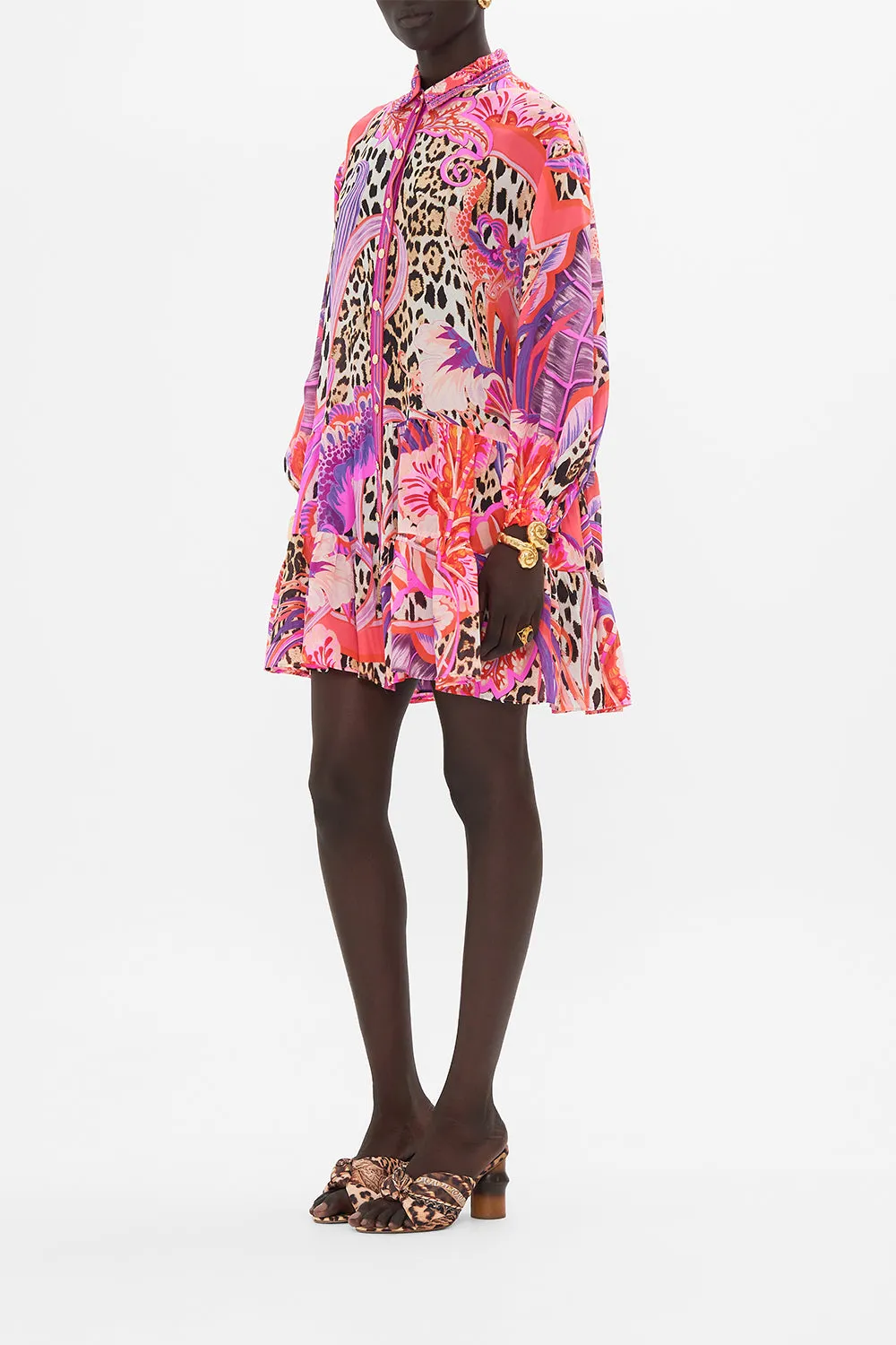 TIERED SHIRT DRESS VIOLA VINTAGE