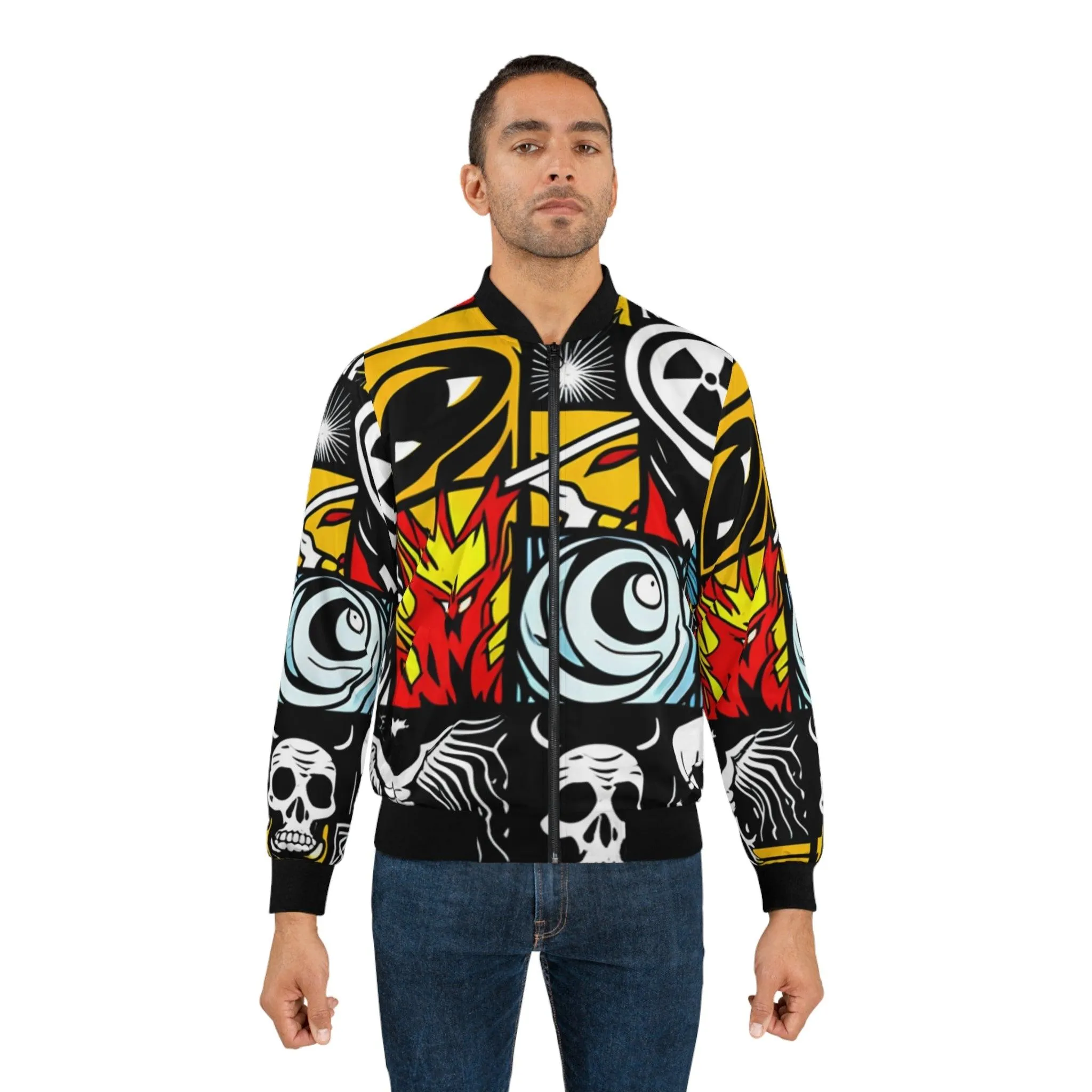 Tri-balls Men's Bomber Jacket (AOP)