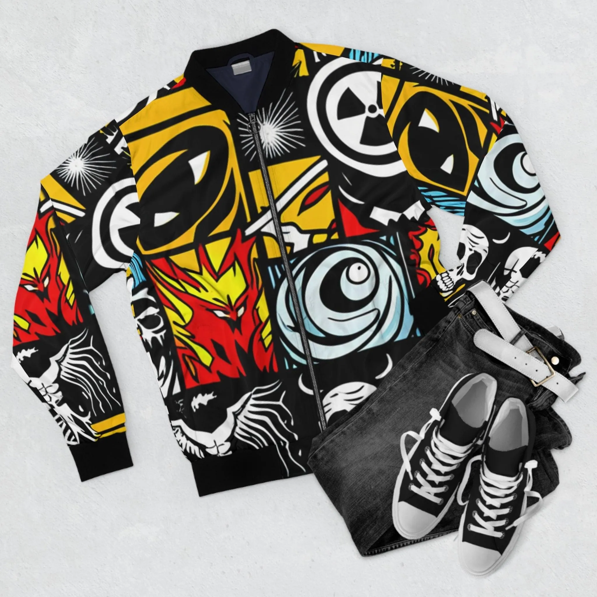 Tri-balls Men's Bomber Jacket (AOP)