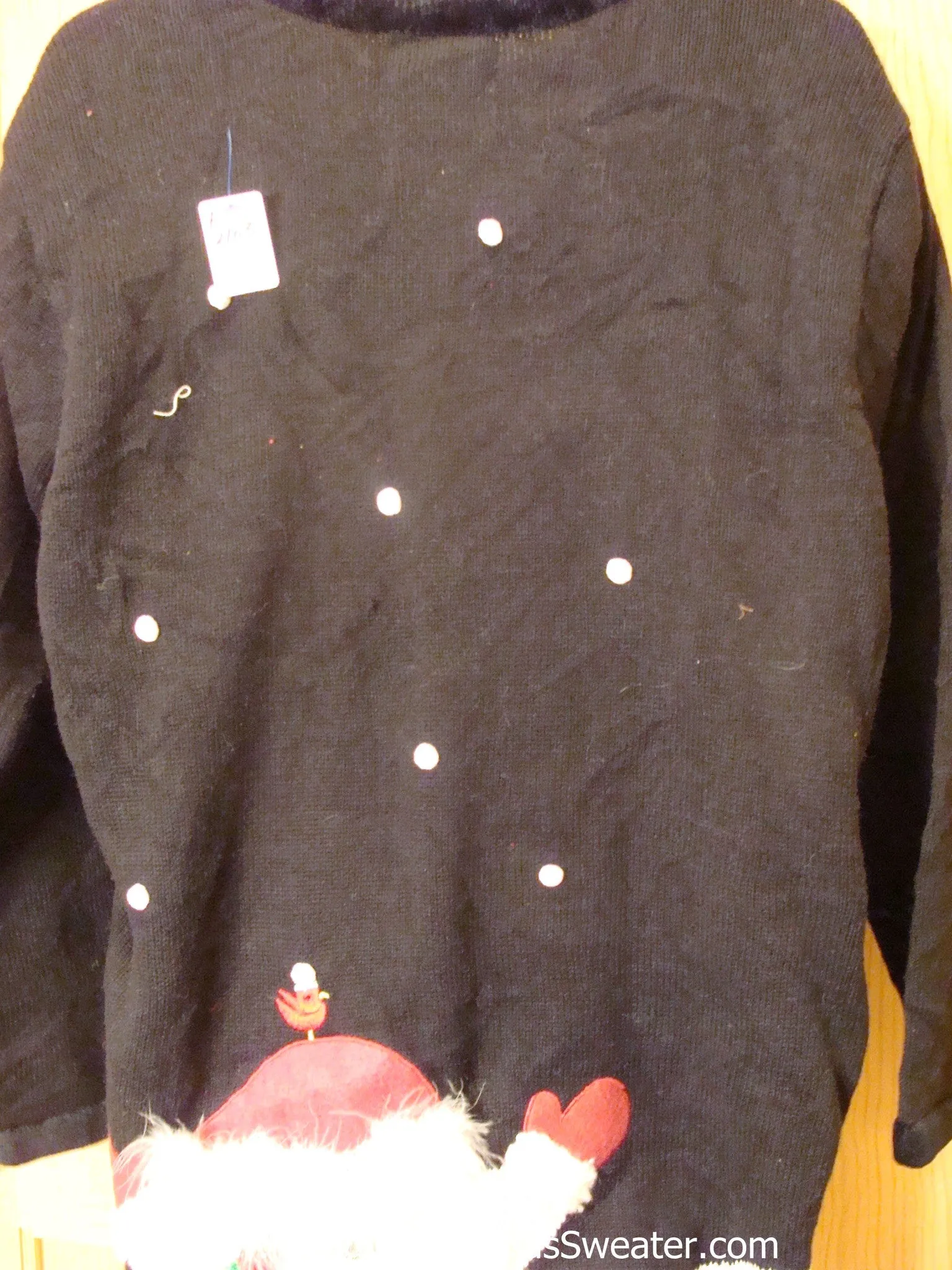 Ugly Christmas Sweater Furry Snowman Front Back