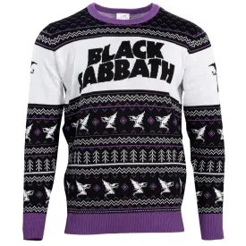 Ugly Christmas Sweater JulesRoche Black Sabbath Logo Cozy Pullover