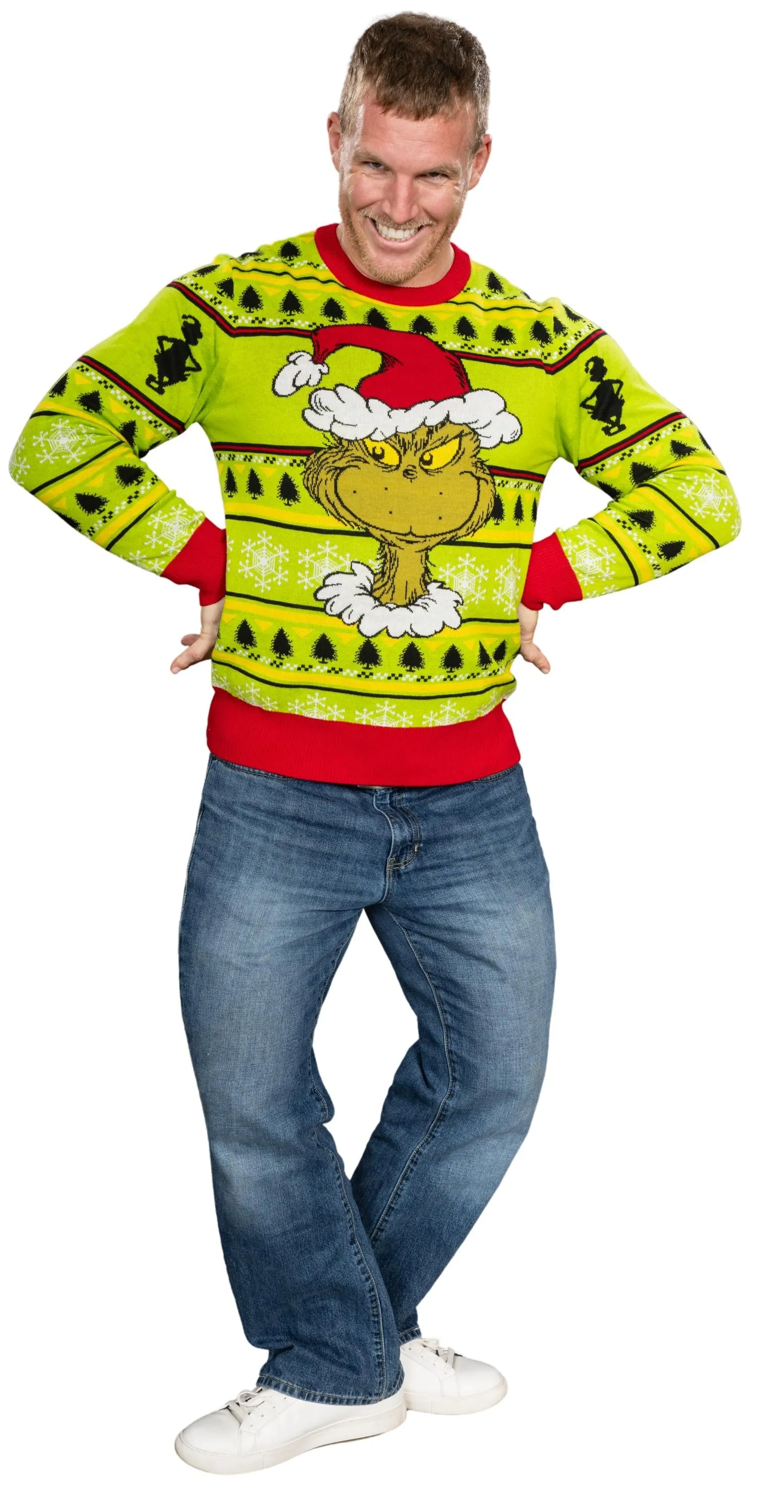 Ugly Christmas Sweater JulesRoche Grinch Designs Cozy Apparel