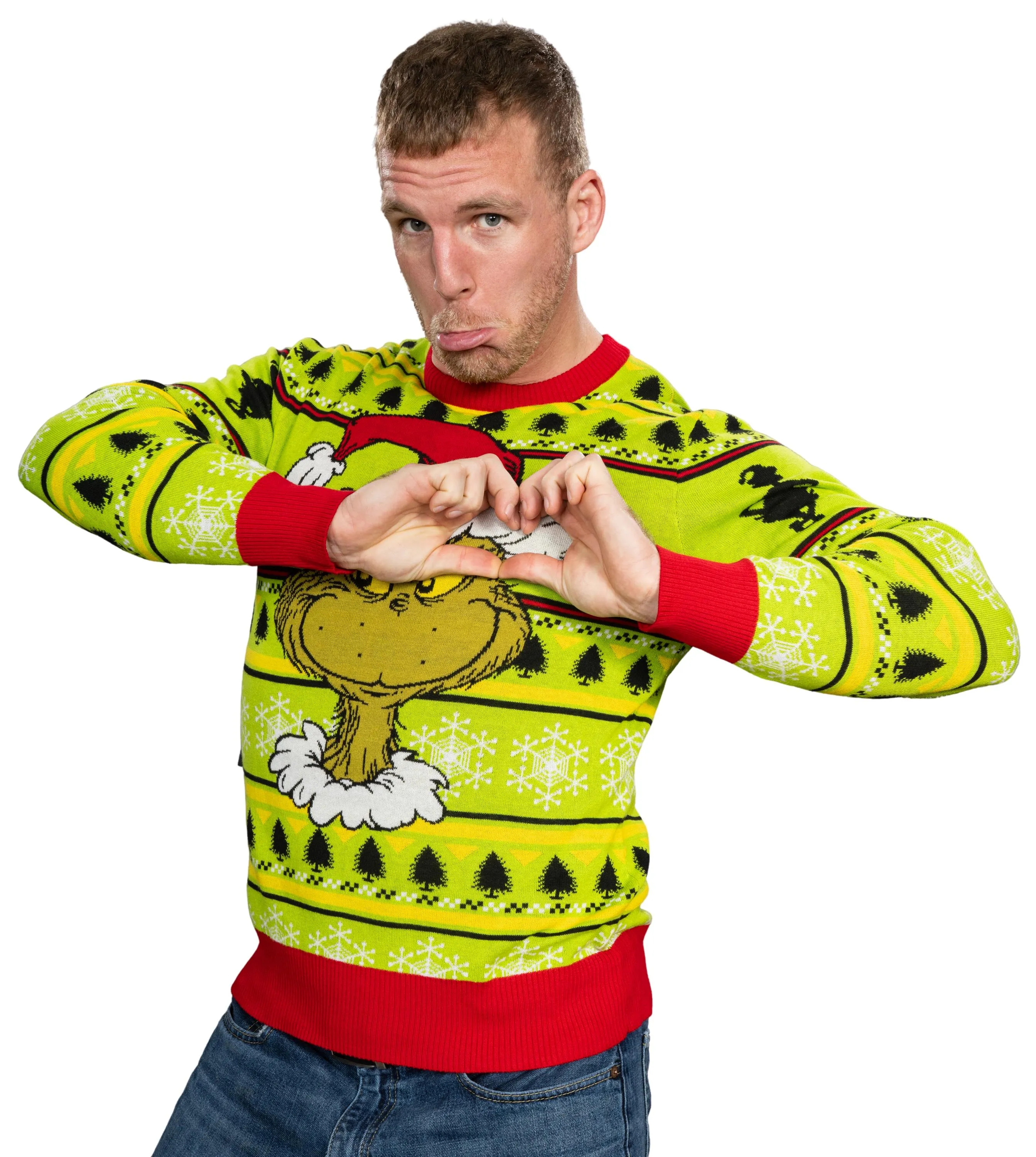 Ugly Christmas Sweater JulesRoche Grinch Designs Cozy Apparel
