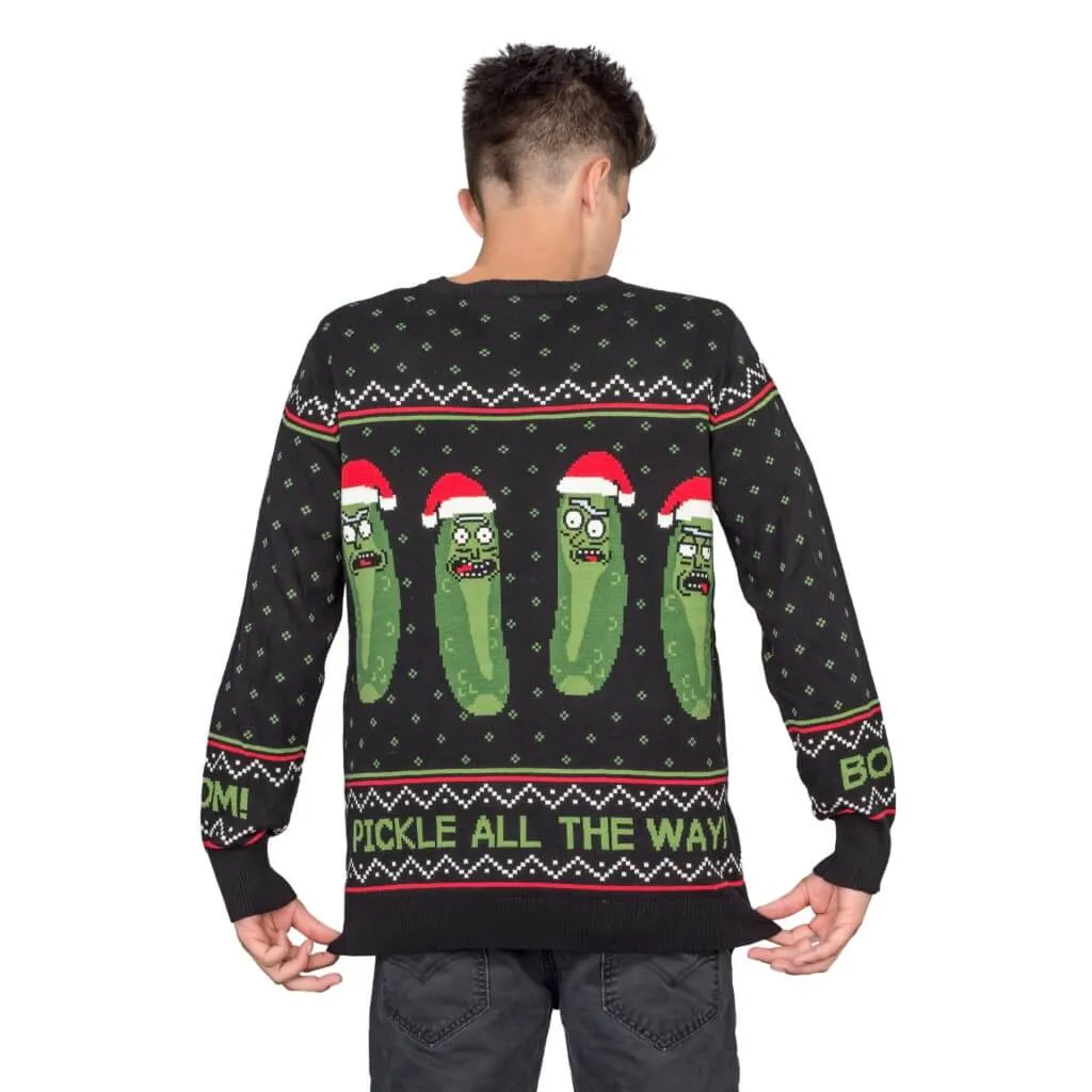 Ugly Christmas Sweater JulesRoche Knitted Festive Pickle Rick