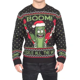 Ugly Christmas Sweater JulesRoche Knitted Festive Pickle Rick