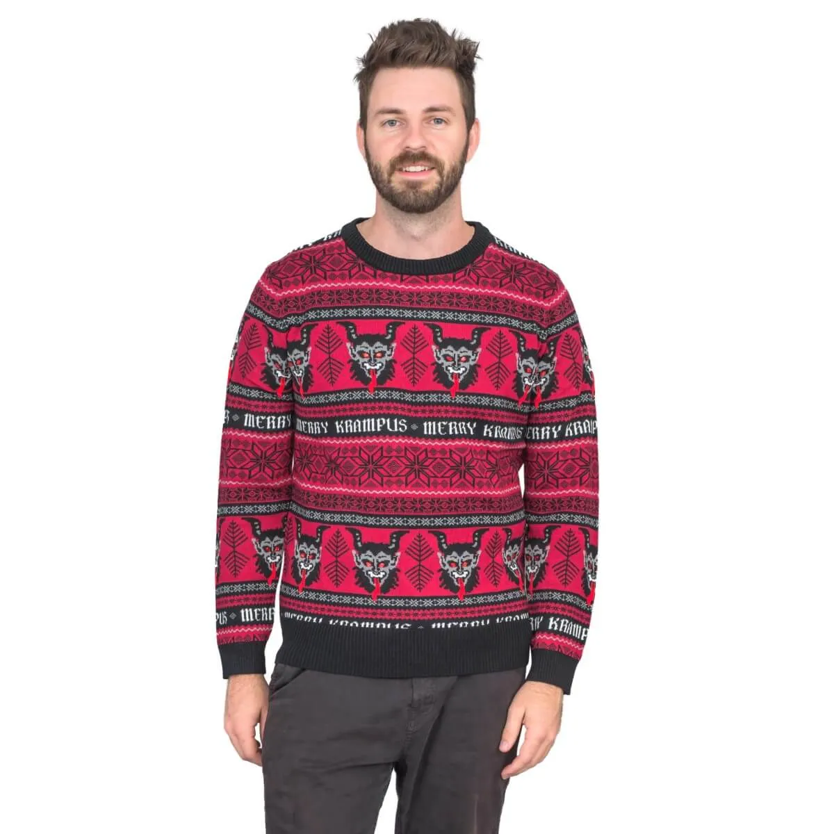 Ugly Christmas Sweater JulesRoche Krampus Monster Design