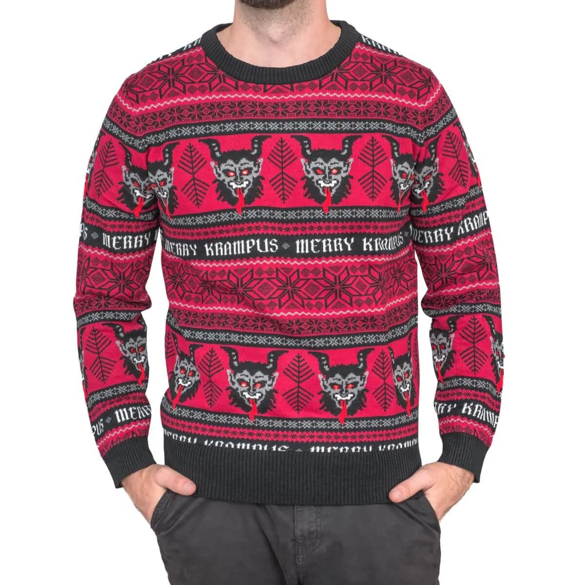 Ugly Christmas Sweater JulesRoche Krampus Monster Design