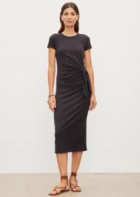 Velvet Darcy Side Tie Dress