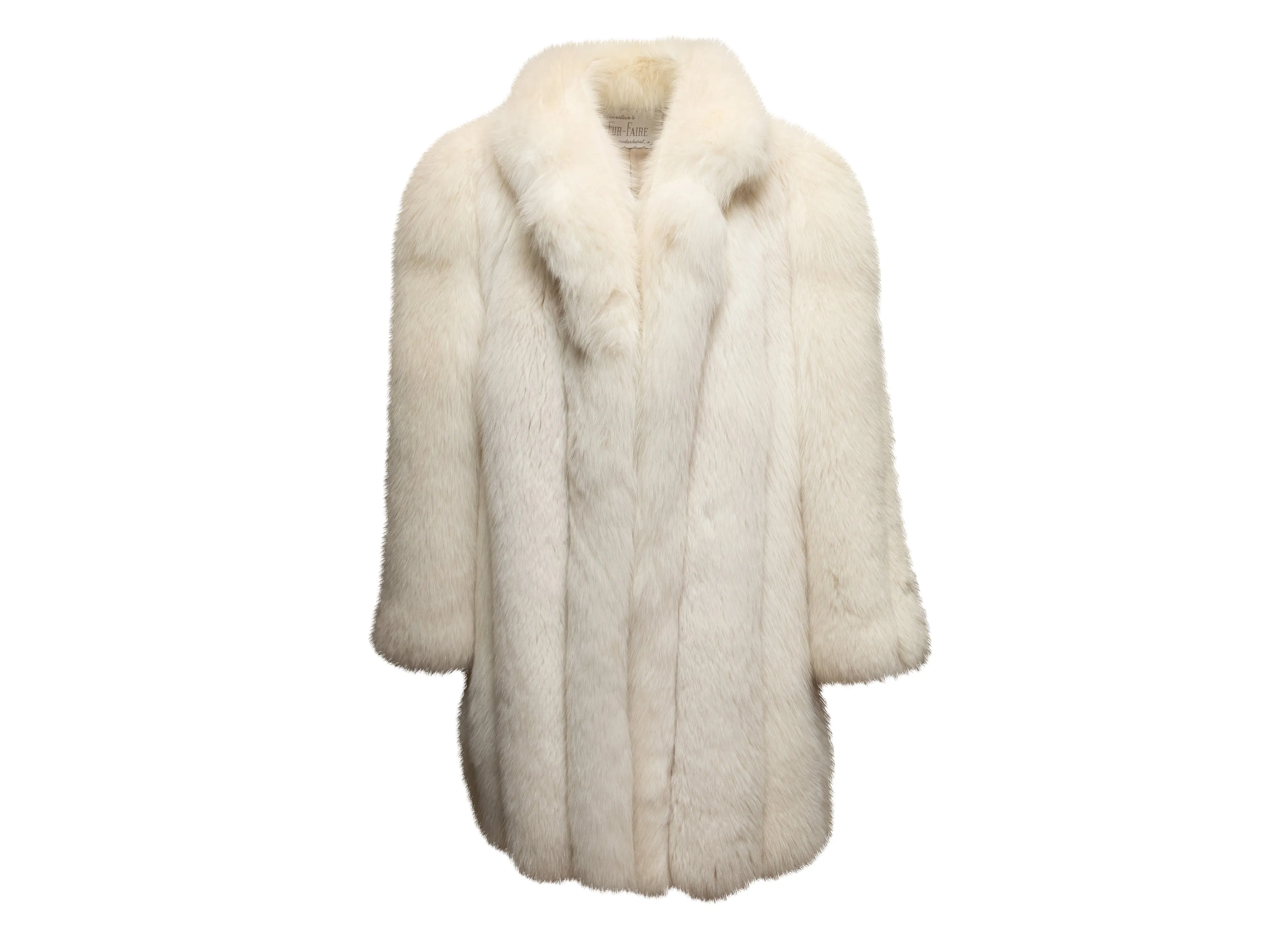 Vintage White Weinstein's Fur-Faire Fox Fur Coat Size US M