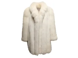 Vintage White Weinstein's Fur-Faire Fox Fur Coat Size US M