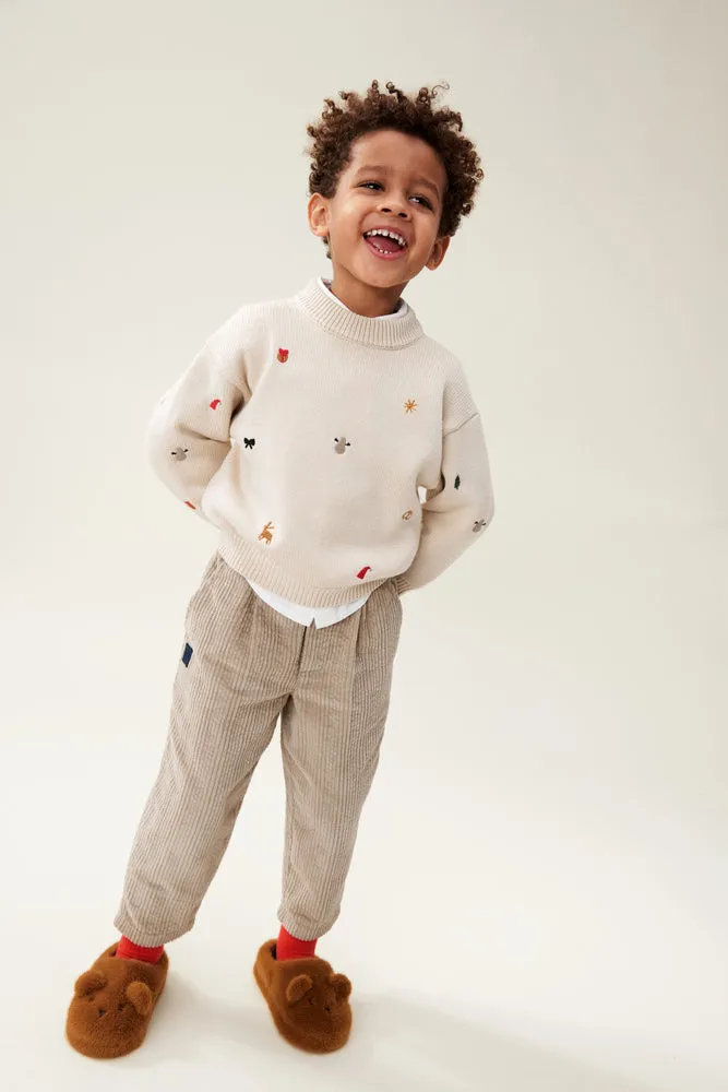 Wolle Pullover mit Stickerei "Orlane Holiday / Sandy"