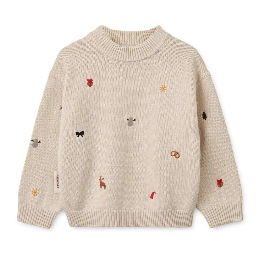 Wolle Pullover mit Stickerei "Orlane Holiday / Sandy"
