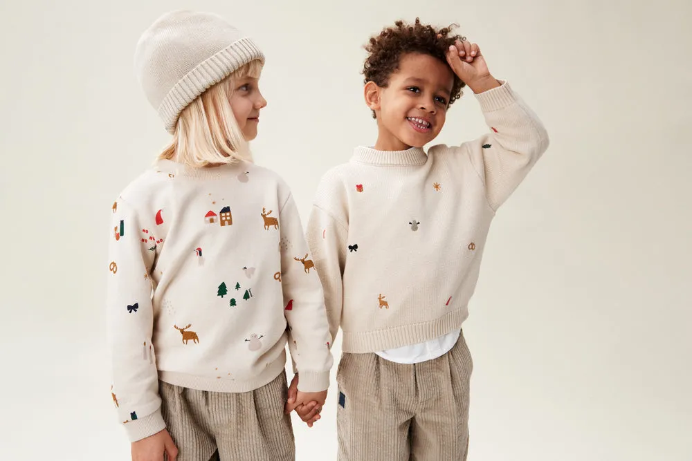 Wolle Pullover mit Stickerei "Orlane Holiday / Sandy"