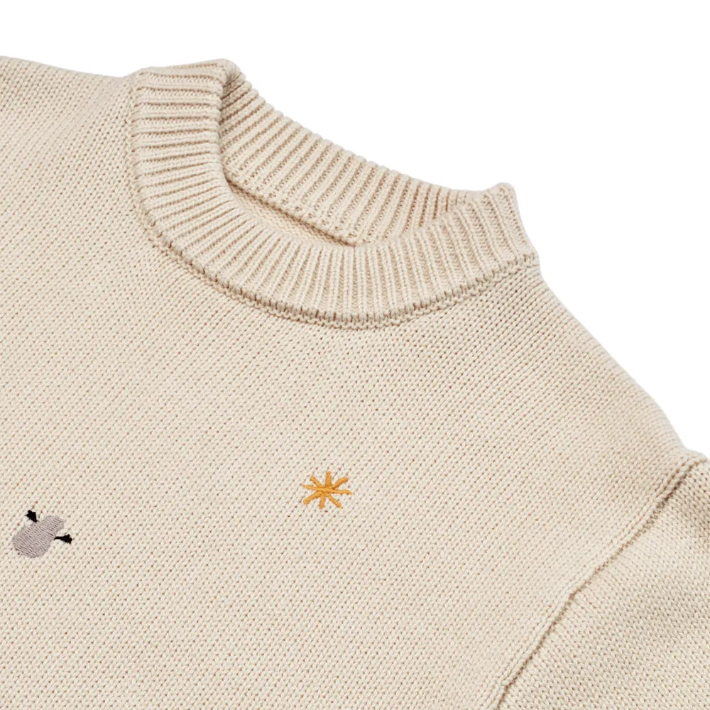 Wolle Pullover mit Stickerei "Orlane Holiday / Sandy"