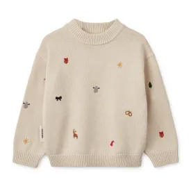 Wolle Pullover mit Stickerei "Orlane Holiday / Sandy"
