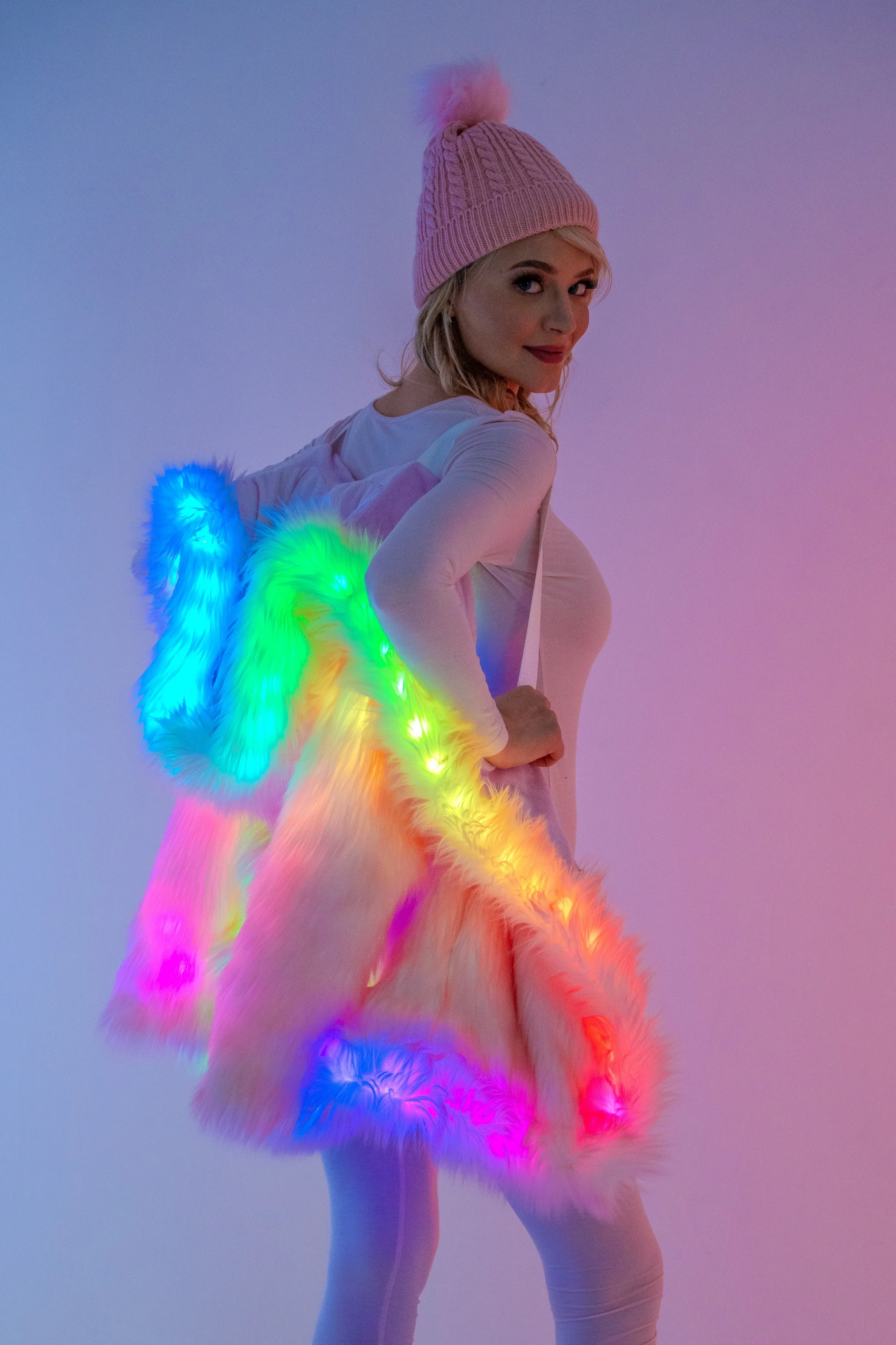 Women's LED C3 2.0 (Cool Classic Cozy) Coat in "Just The Tip-Light Pink"